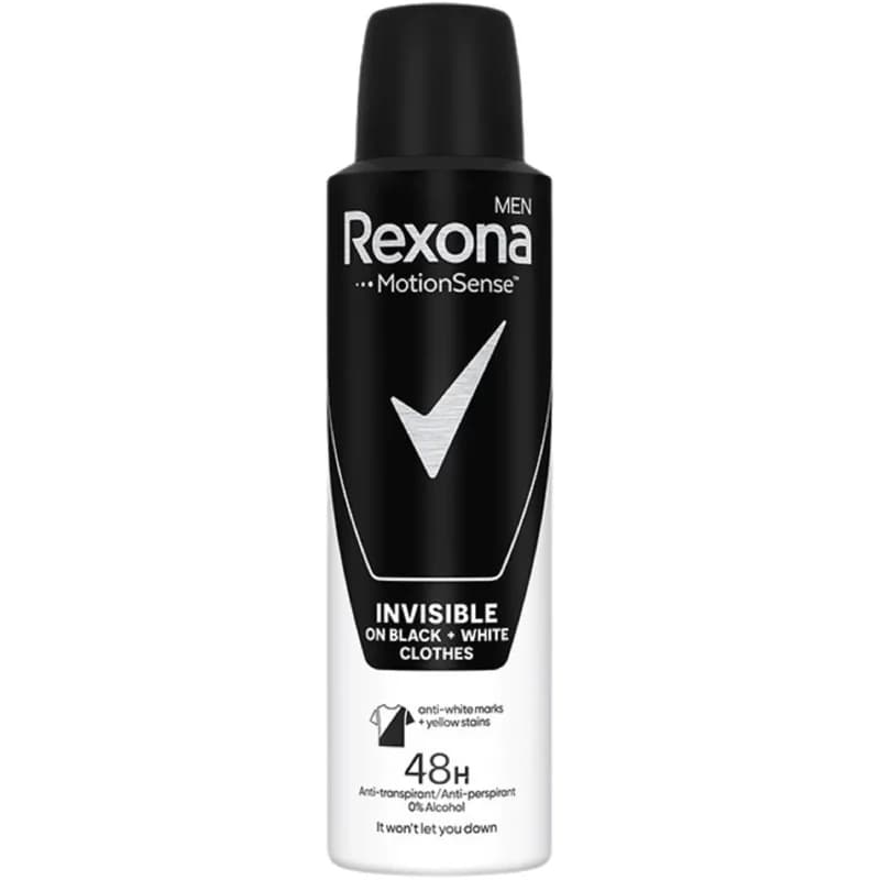 reksona Рексона Део Спрей Rexona Invisible Black+White Мъжки 150 мл, cheap.bg