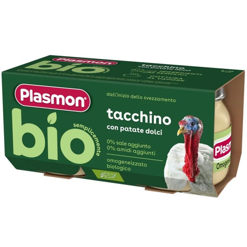plazmon Плазмон Био Пюре Plasmon Пуешко със Сладки Картофи 6м+ 2 x 80 г, cheap.bg