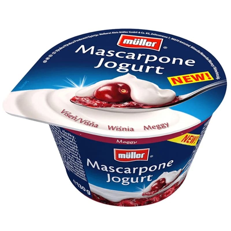 myuler Мюлер Йогурт Muller с Маскарпоне и Вишни 7,3% 130 г, eBag