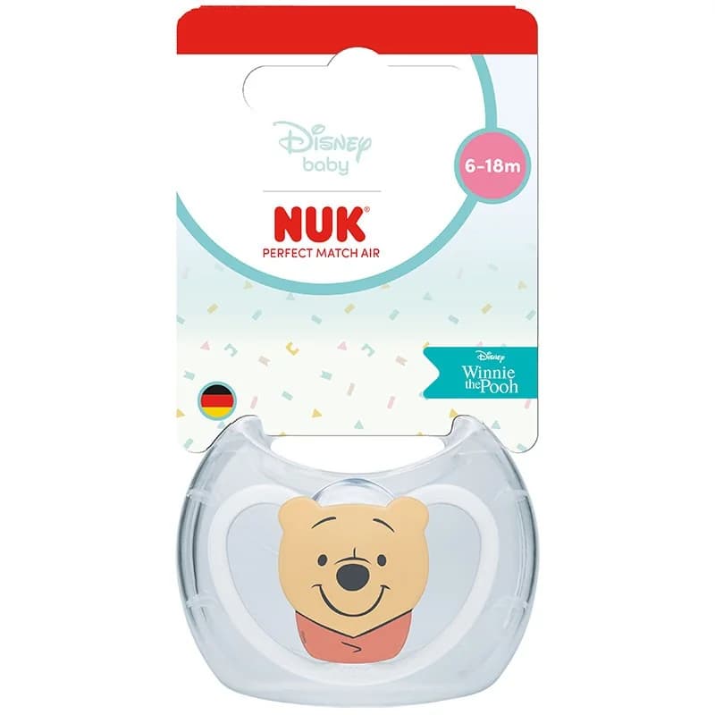 nuk Нук Биберон Залъкалка Perfect Match 6-18м Air Мечо Пух 1 бр., cheap.bg