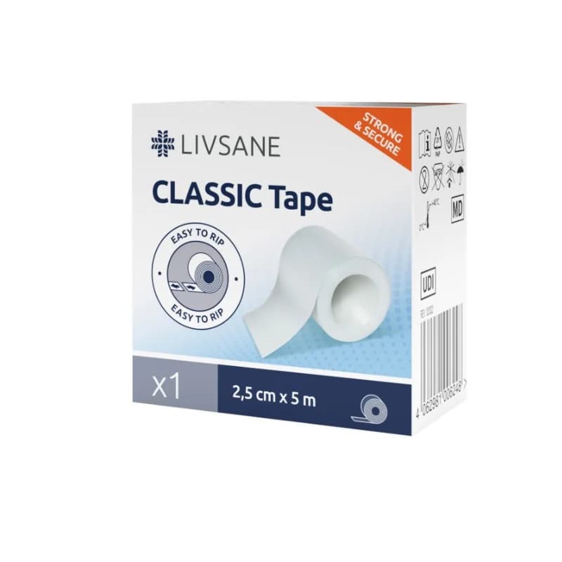 livsane LIVSANE Classic Прикрепваща Ролка 2,5см/5м 1 бр, cheap.bg