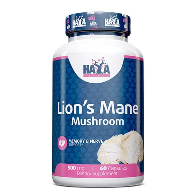haya labs HAYA LABS Lions Mane Mushroom (гъба Игловиден Корал) 500мг., Капсули 60, 1 бр, cheap.bg