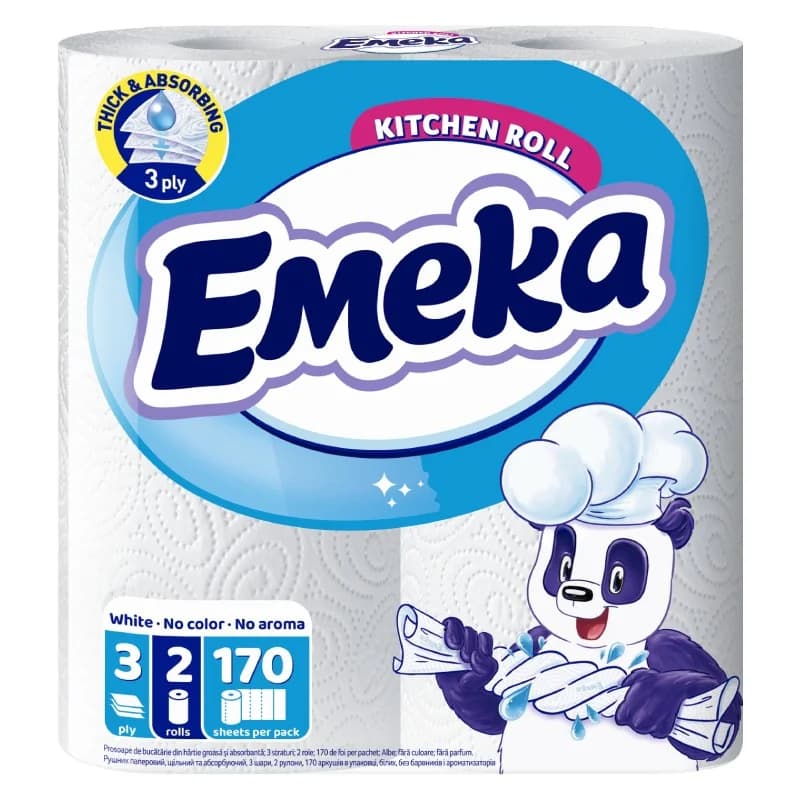 emeka Емека Кухненско Руло Бяло 2 бр., cheap.bg