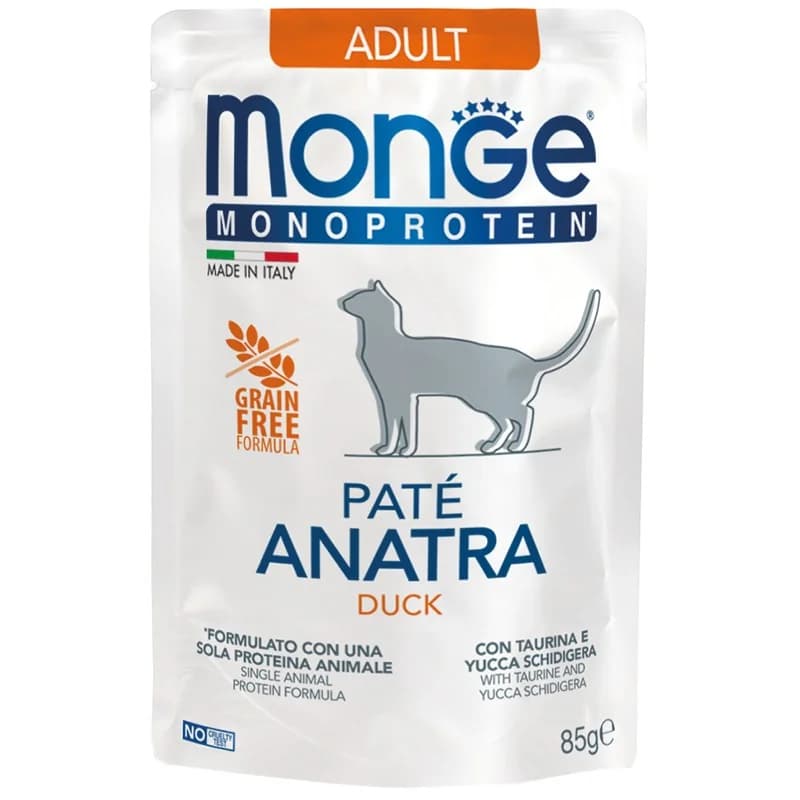 monge Monge Храна за Котки Monoprotein Adult Cat Paté Duck с Патешко и Картофи Пауч 85 г, cheap.bg