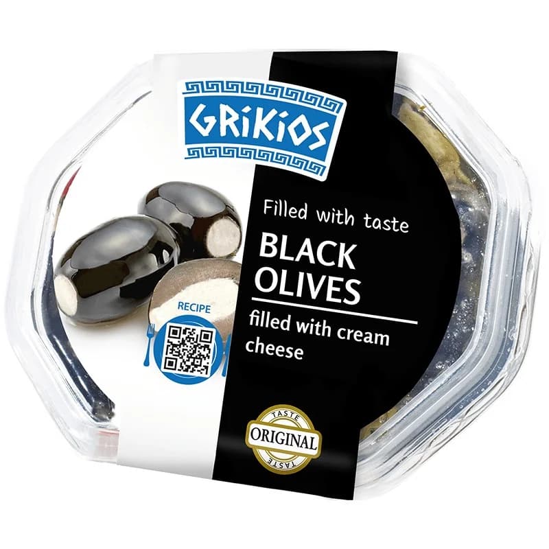 grikios Grikios Черни Маслини с Пълнеж от Крема Сирене 200 г, cheap.bg