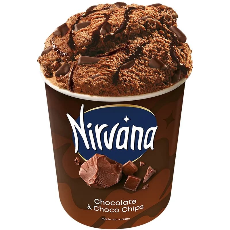 nirvana Нирвана Сладолед Шоколад и Шоко Чипс 655 г, cheap.bg