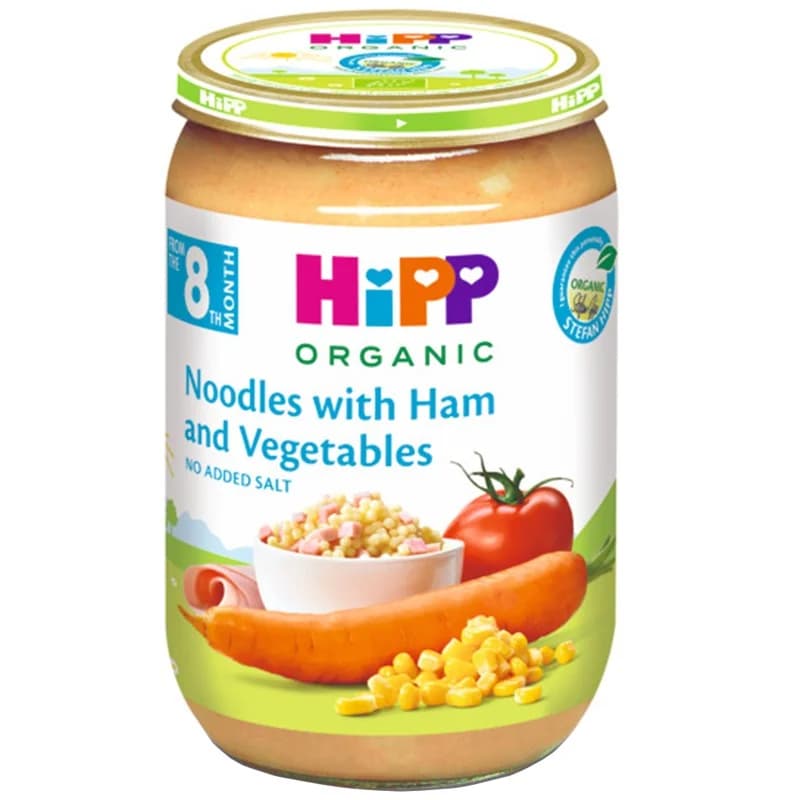 hip Хип Био Пюре Hipp Шунка със Зеленчуци и Макарони 8м+ 220 г, cheap.bg