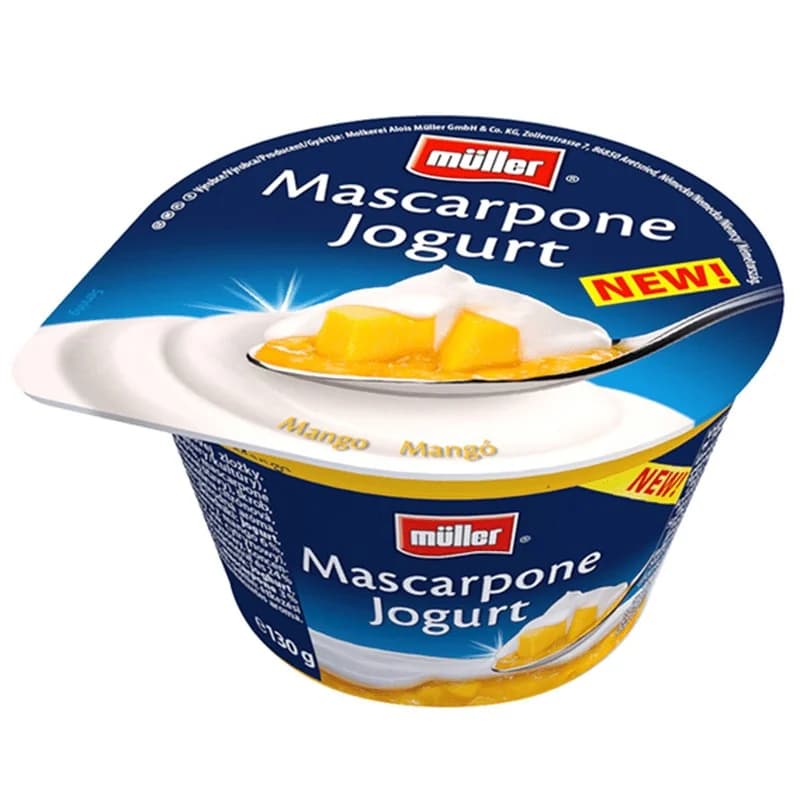myuler Мюлер Йогурт Muller с Маскарпоне и Манго 7,3% 130 г, eBag