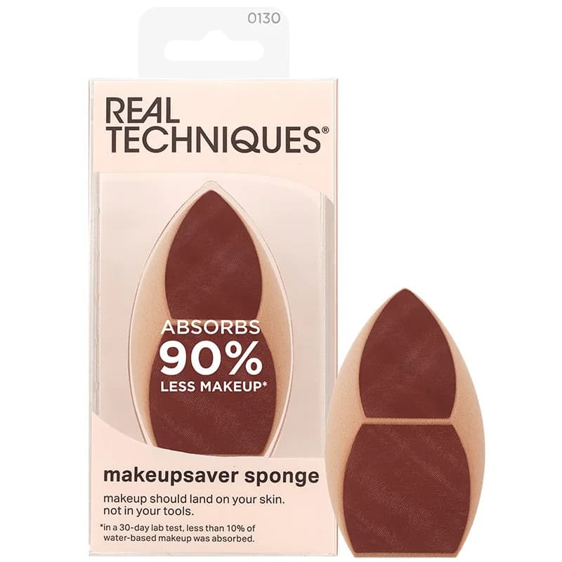 real techniques Real Techniques Спондж за Фон дьо Тен Makeupsaver Sponge Абсорбиращ 90% По-малко Грим 1 бр., cheap.bg