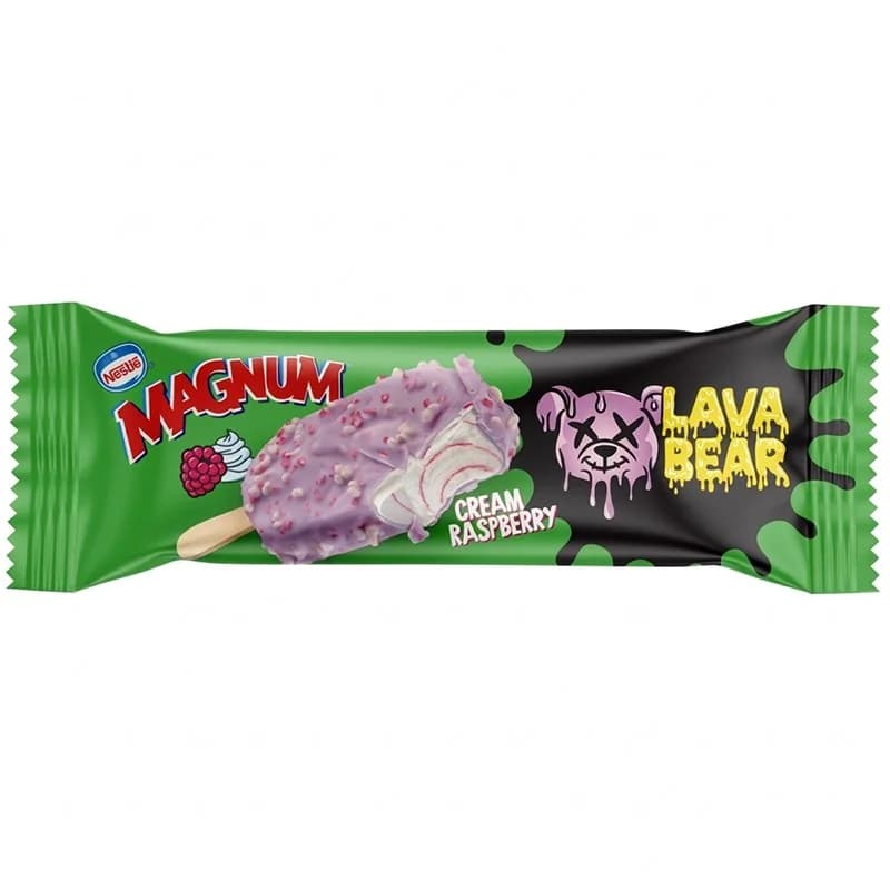 magnum Магнум Сладолед Lava Bear Сметана и Малина 55 г, cheap.bg