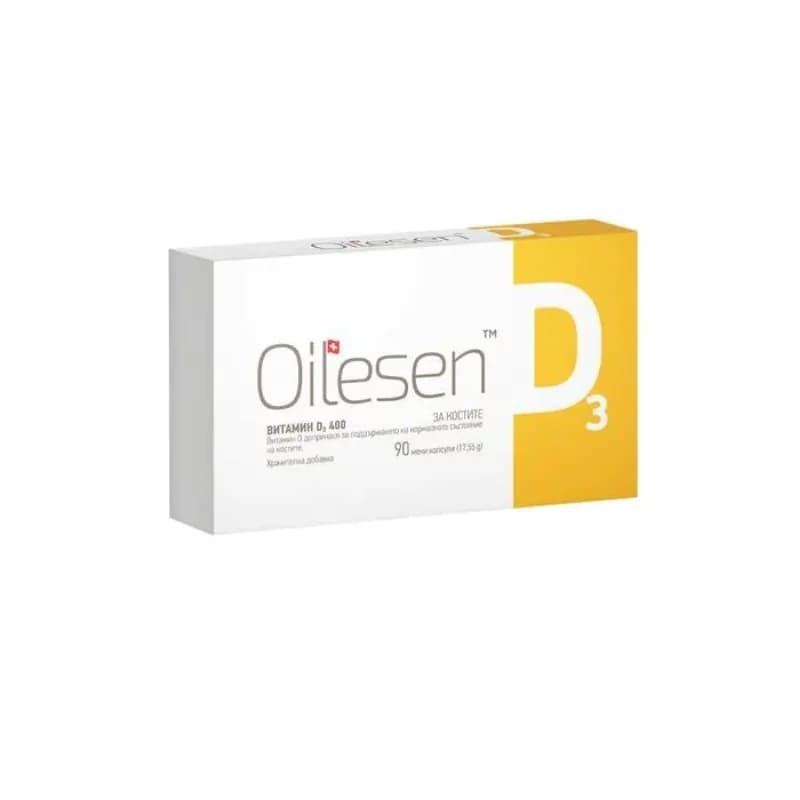 oilesen OILESEN Ойлесен Витамин D3 Капсули За Здрави Кости И Добър Имунитет 400 Iu Х90 1 бр, cheap.bg