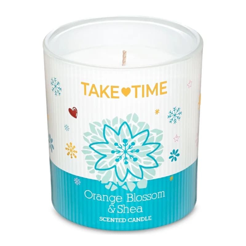 take time TAKE TIME Ароматизирана Свещ Портокалов Цвят И Ший 200г 1 бр, cheap.bg