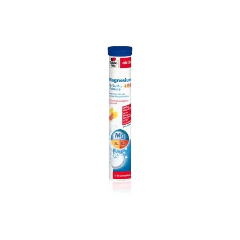 doppelherz DOPPELHERZ Active Магнезий 400 +в-витамини Ефервесцентни Таблетки Х15 1 бр, cheap.bg