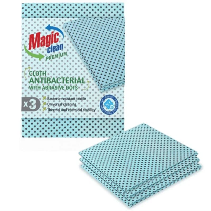 medzhik kliyn Меджик Клийн Антибактериална Кърпа Magic Clean Premium с Абразивни Точки 3 бр., cheap.bg