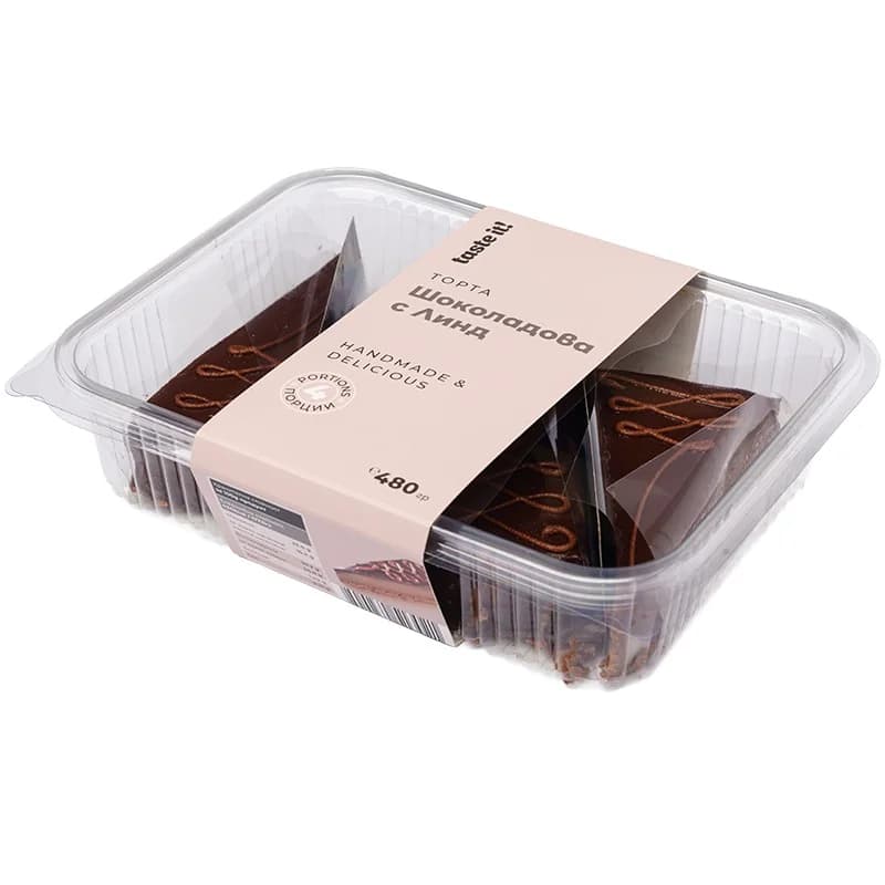 taste it Taste It Торта Шоколадова с Линдт 4 Порции 480 г, eBag