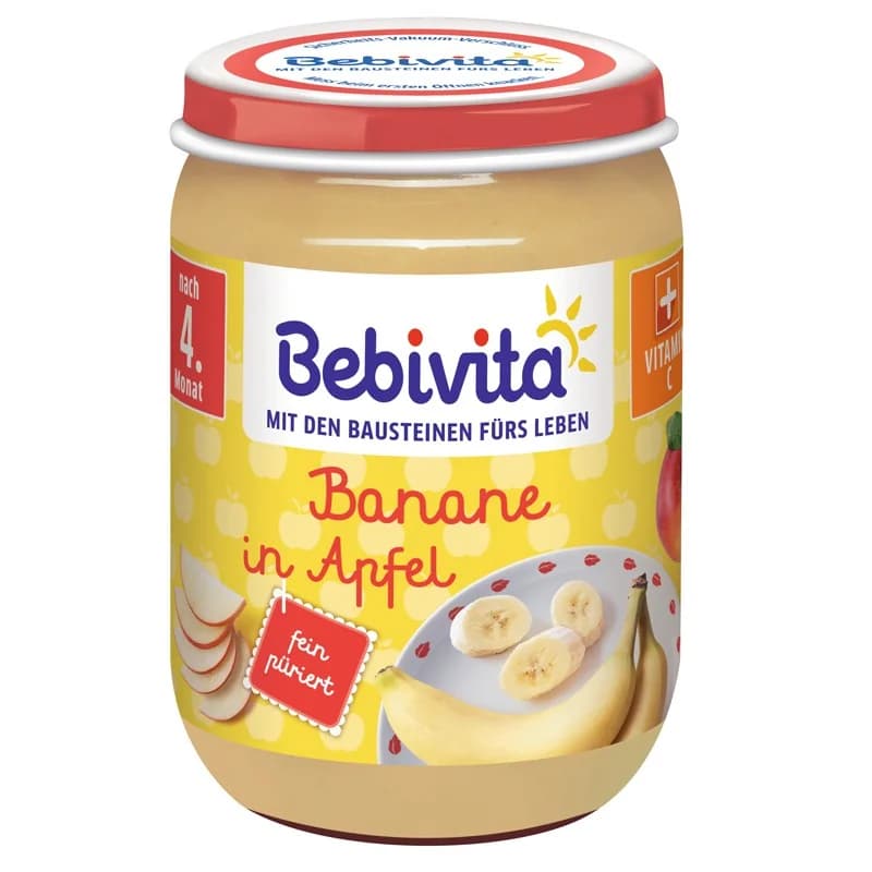 Бебивита Пюре Ябълка и Банан 190 г