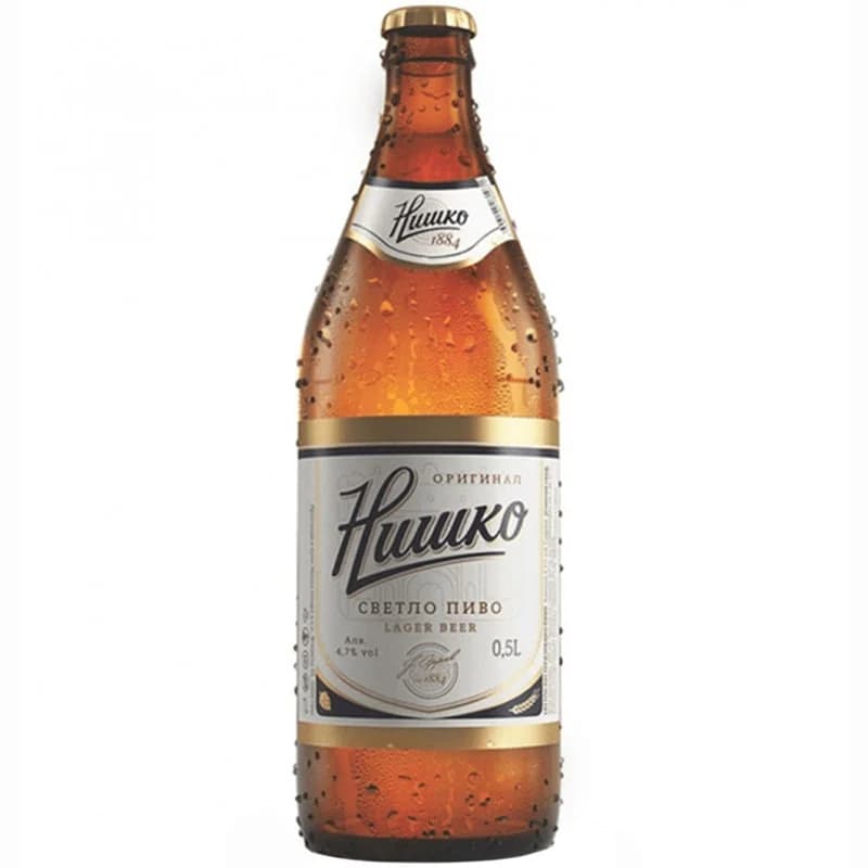 nishko pivo Нишко пиво Бира Lager 4,7% Бутилка 500 мл, cheap.bg
