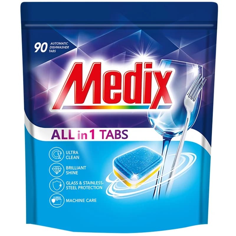 mediks Медикс Таблетки за Съдомиялна Medix All in 1 90 бр., cheap.bg