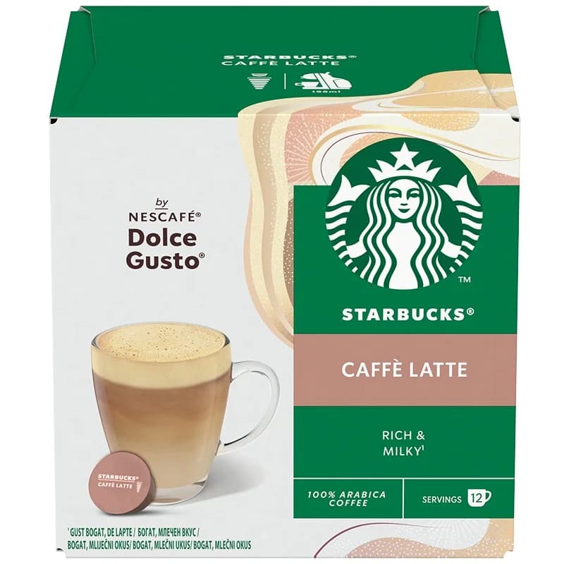 starbaks Старбъкс Кафе Starbucks Лате Dolce Gusto 12 бр., cheap.bg