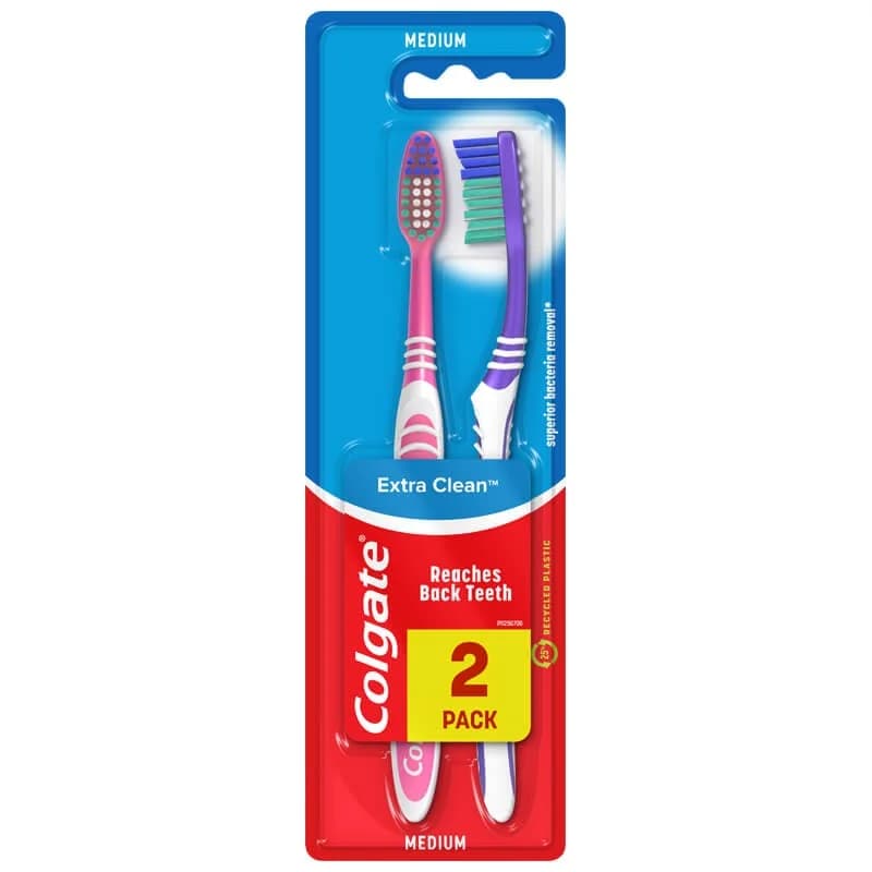 kolgeyt Колгейт Четка за Зъби Colgate Extra Clean Medium 2 бр., cheap.bg
