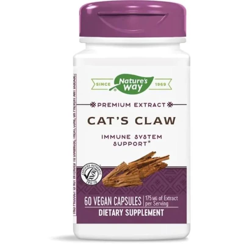 NATURES WAY Котешки Нокът Капсули За Имунната И Храносмилателна Система 335мг Х60 1 бр, eBag