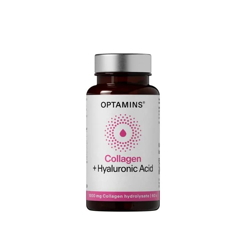 optamins OPTAMINS Колаген + Хиалуронова Киселина 60 Капсули 1 бр, cheap.bg