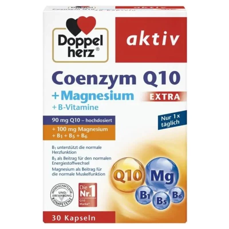 doppelherz DOPPELHERZ Коензим Q10 + Магнезий Екстра Капсули Х30 1 бр, cheap.bg