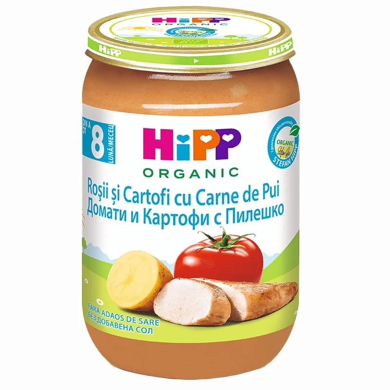 Хип Био Пюре Hipp Пилешко с Домати и Картофи 220 г, eBag