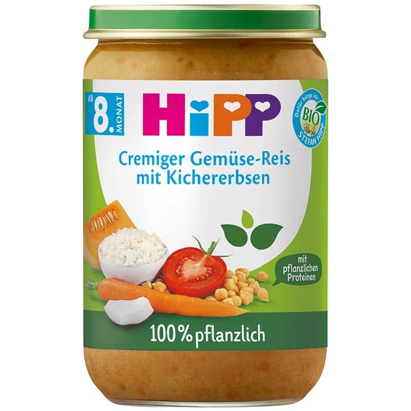 hip Хип Био Hipp Зеленчуци, Ориз и Нахут 8м+ 220 г, eBag