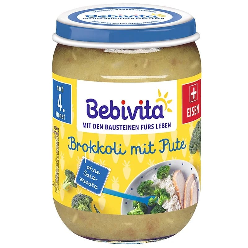 bebivita Бебивита Пюре Пуешко с Броколи 4м+ 190 г, cheap.bg