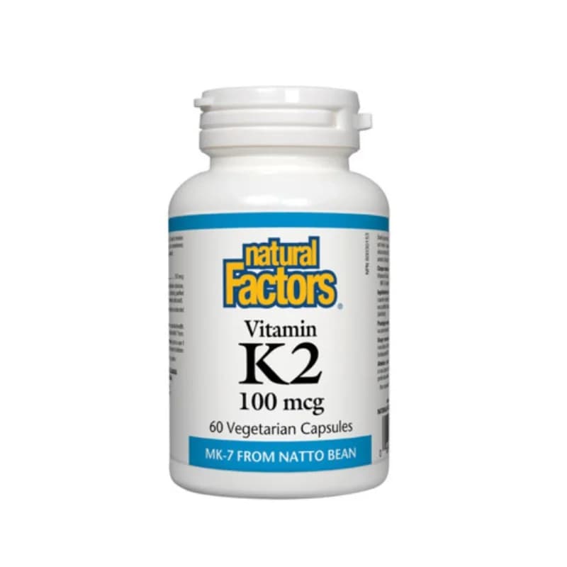 natural factors NATURAL FACTORS Витамин K2 (mk-7) Капсули За Здрави Кости И Зъби 100мкг Х60 1 бр, cheap.bg