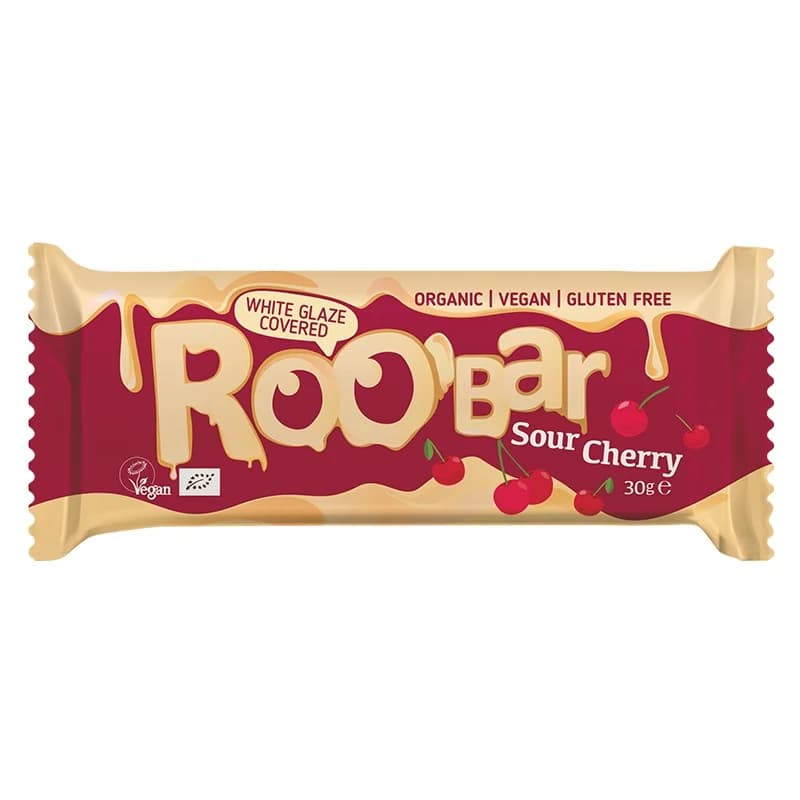 roobar Рообар Био Бар с Вишни и Бял Шоколад без Глутен Веган 30 г, cheap.bg