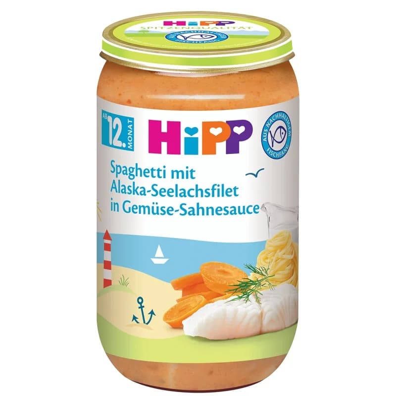hip Хип Пюре Hipp Треска от Аляска Спагети със Зеленчуци 250 г, cheap.bg