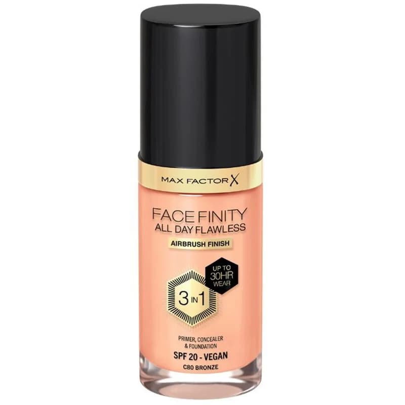 max factor Max Factor Фон дьо Тен Face Finity All Day Flawless 3in1 Nr.80 Bronze 30 мл, cheap.bg