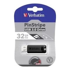 verbatim VERBATIM Флашка 49317 USB DRIVE 3.2 32GB PINSTRIPE BLACK, cheap.bg