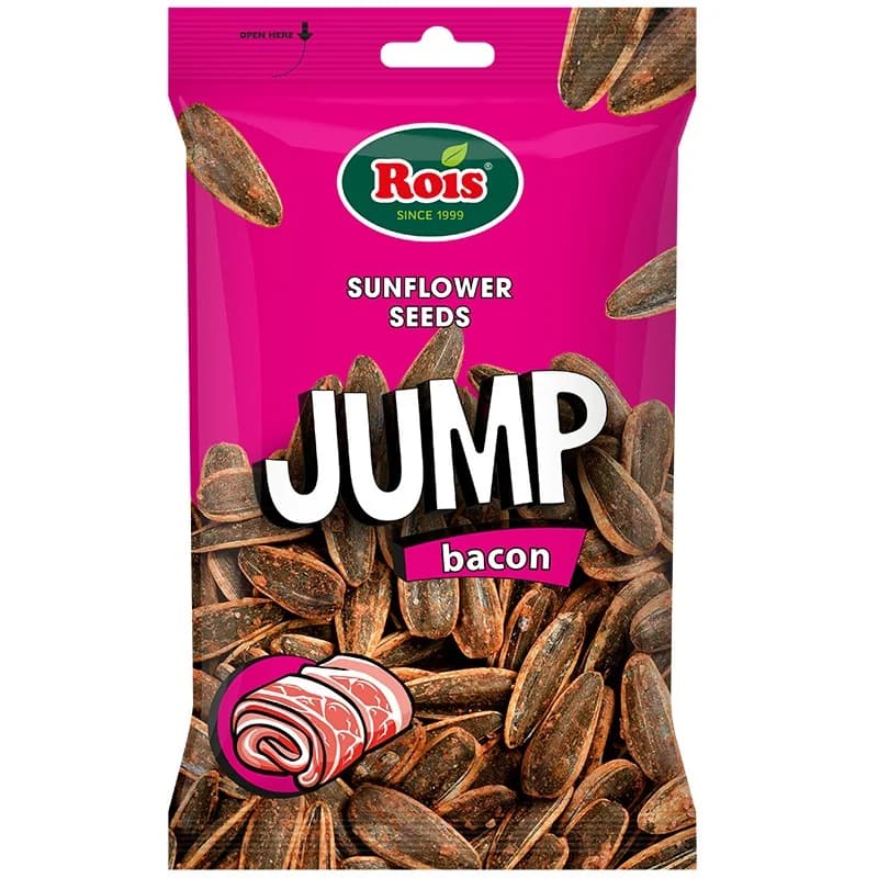 rois Rois Слънчогледови Семки Jump Бекон Печени 130 г, cheap.bg