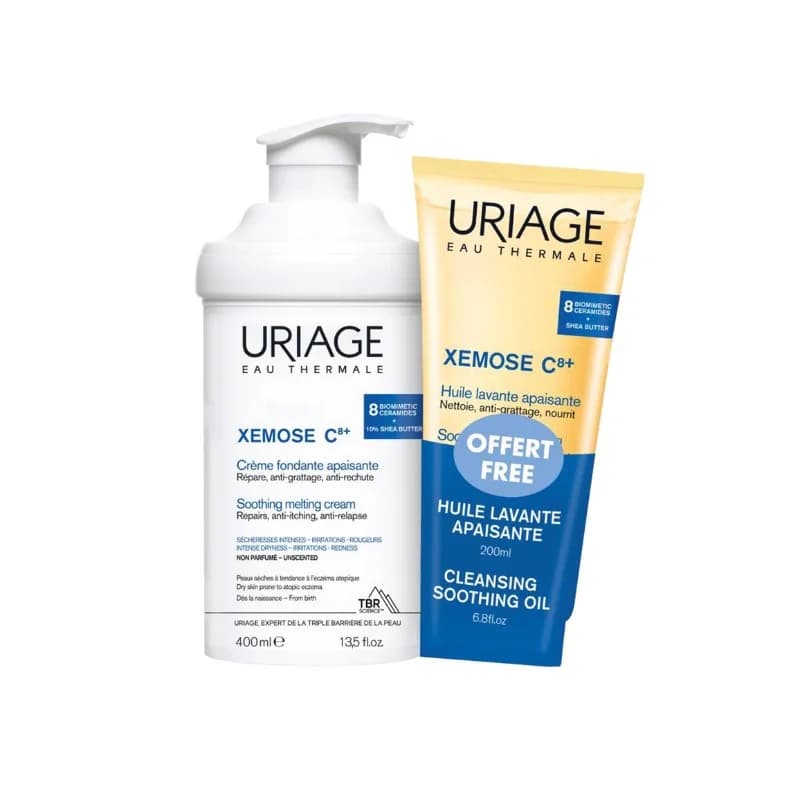 uriage URIAGE Xemose C8+ Промо Крем 400мл + Измивно Олио 200мл 1 бр, cheap.bg