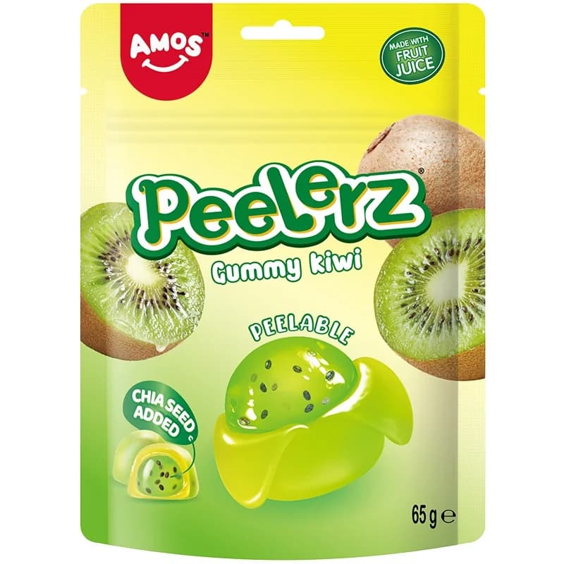 amos Амос Желирани Бонбони Peelerz Peelerz Киви и Семена от Чиа 65 г, cheap.bg