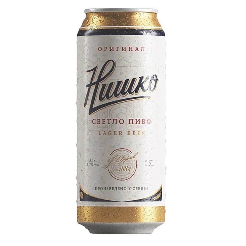 nishko pivo Нишко пиво Бира Светло 4,7% Кен 500 мл, cheap.bg