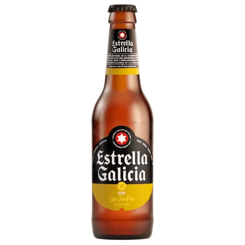 estrela galitsiya Естрела Галиция Бира Estrella Galicia Lager 5,5% без Глутен Бутилка 330 мл, cheap.bg