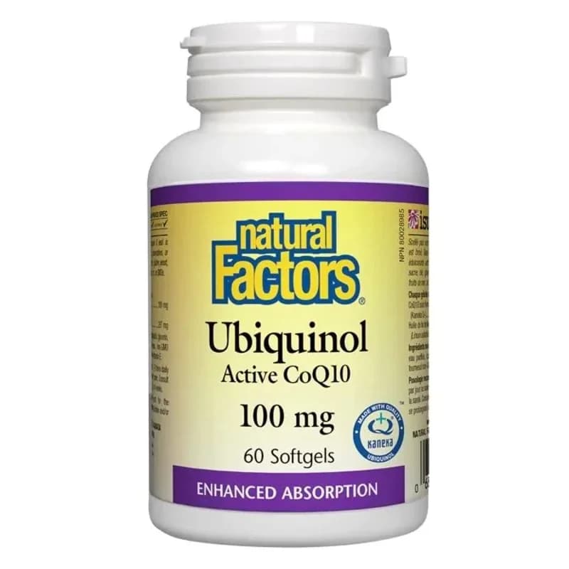 natural factors NATURAL FACTORS Убиквинол Активен Коензим Q10 Капсули Грижа За Сърцето X60 1 бр, cheap.bg