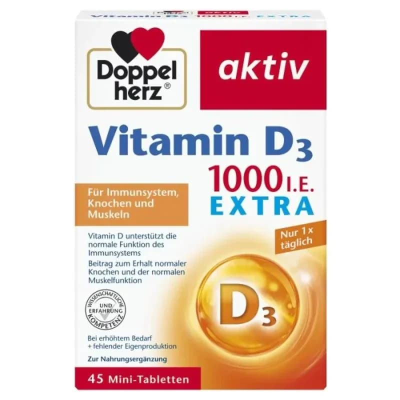 doppelherz DOPPELHERZ Active Витамин D 1000iu Таблетки Х45 1 бр, cheap.bg