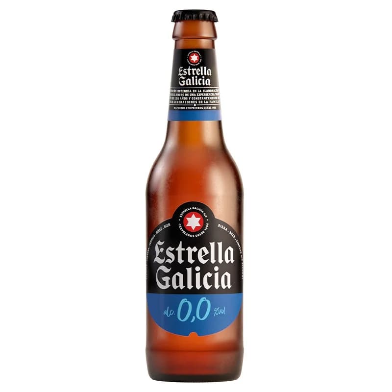 estrela galitsiya Естрела Галиция Бира Estrella Galicia 0.0% Безалкохолна Бутилка 330 мл, cheap.bg