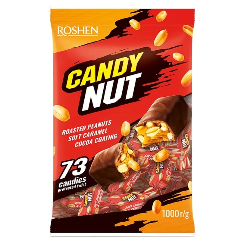 roshen Рошен Бонбони Candy Nut Карамел и Фъстъци 1 кг, cheap.bg