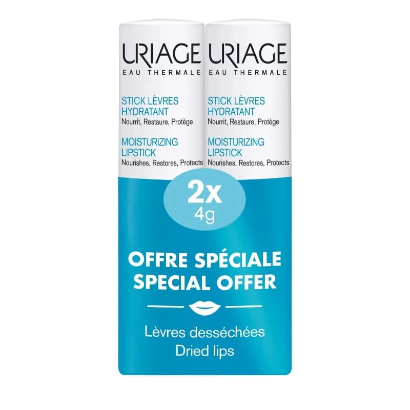 uriage URIAGE Възстановяващ Овлажняващ Стик За Устни 2 Х 4 Гр Комплект 1 бр, cheap.bg