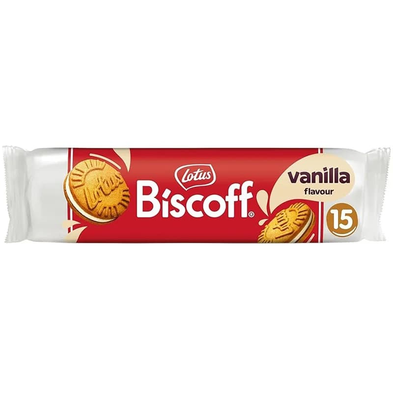 lotus biskof Лотус Бискоф Бисквити Lotus Biscoff Карамелени с Пълнеж Вкус Ванилия 150 г, cheap.bg