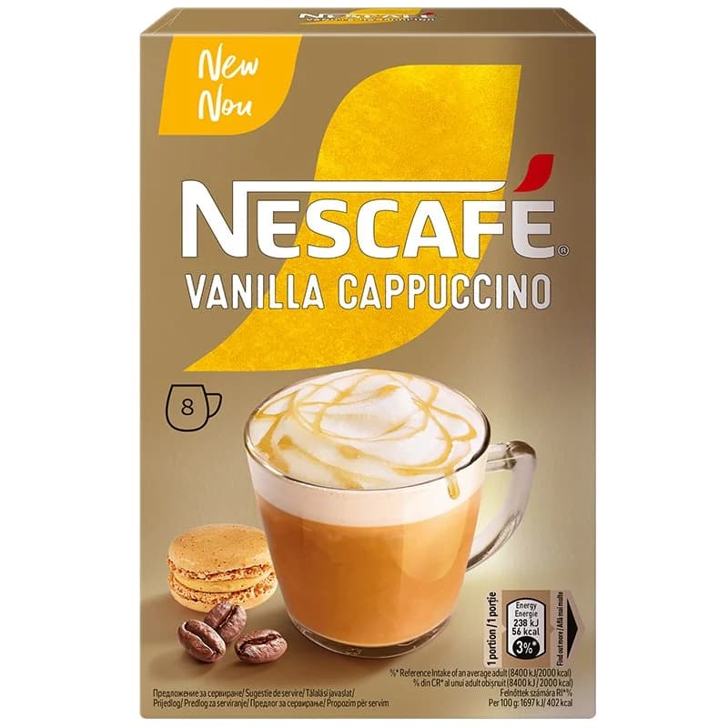 neskafe Нескафе Кафе Напитка Nescafe Vanilla Cappuccino 8 x 14 г, cheap.bg