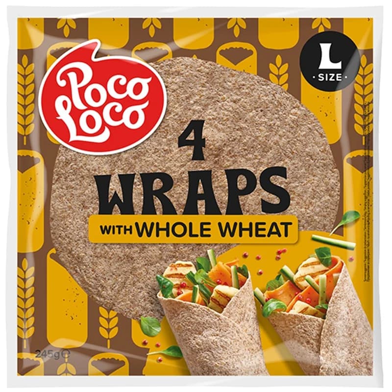 poko loko Поко Локо Тортила Poco Loco Пълнозърнести Питки 4 бр x 25 см 245 г, cheap.bg