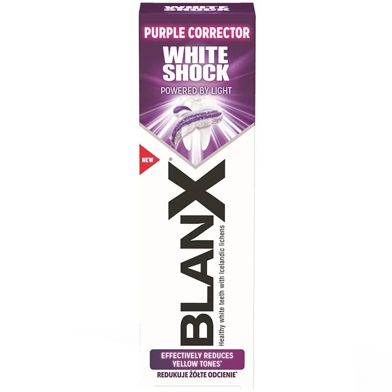 blanx Blanx Избелваща Паста за Зъби White Shock Purple Corrector 75 мл, cheap.bg