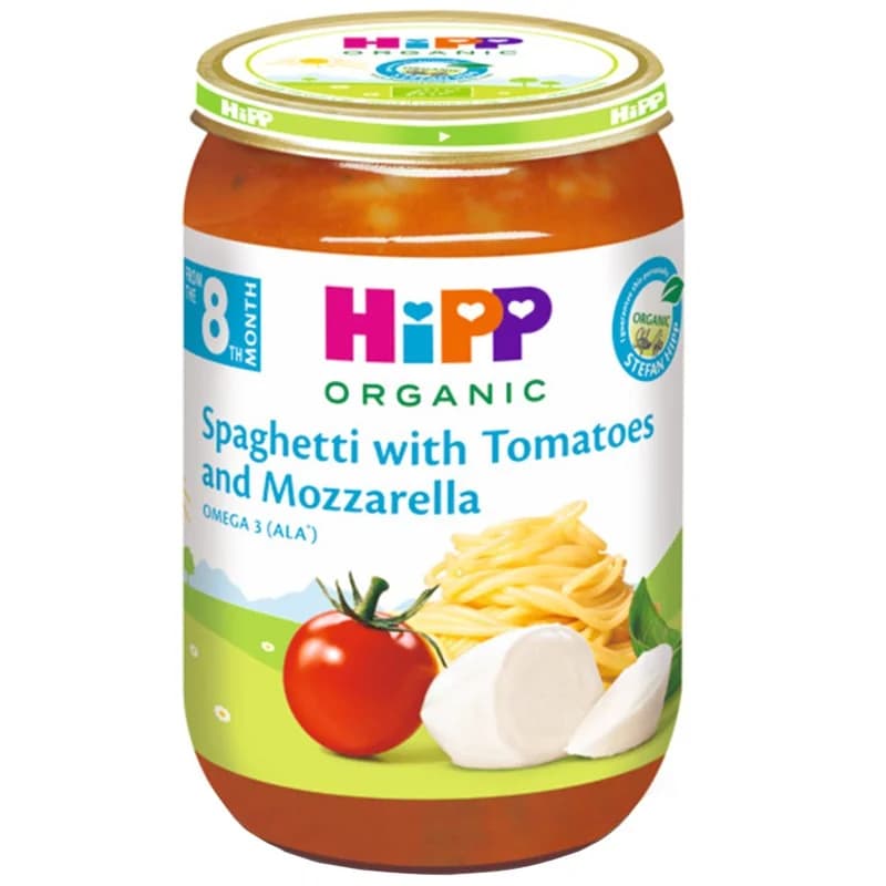 hip Хип Био Пюре Hipp Спагети, Домати и Моцарела 8м+ 220 г, cheap.bg